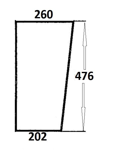 Szyba przednia dolna lewa do ciągnika Massey Ferguson (036)