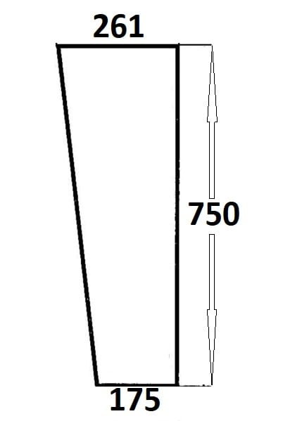 Szyba przednia dolna prawa do ciągnika Massey Ferguson (037)