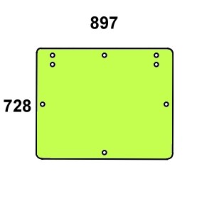 Szyba tylna do ciągnika Fiat - 5154756