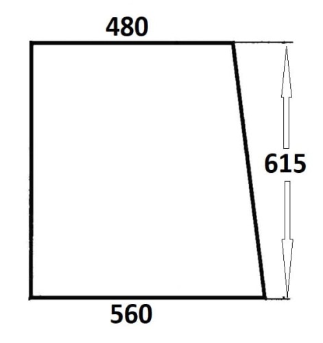 Szyba boczna lewa, prawa do ciągnika Massey Ferguson (115)
