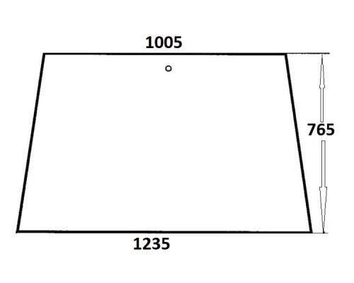 Szyba przednia do ciągnika Massey Ferguson, Ursus (586)