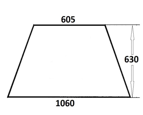Szyba boczna lewa, prawa do ciągnika Ursus, Zetor 80368054 (025)