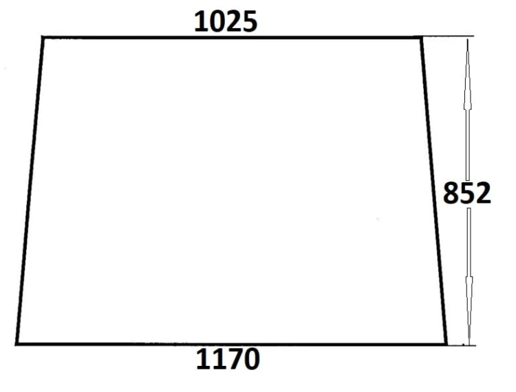 Szyba przednia do ciągnika Ursus (821)
