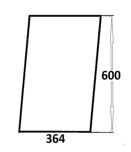 Szyba przednia dolna lewa, prawa do ciągnika Ursus (823)