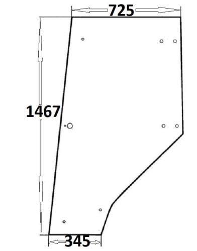 Szyba drzwi lewe, prawe do ciągnika Ursus (824)