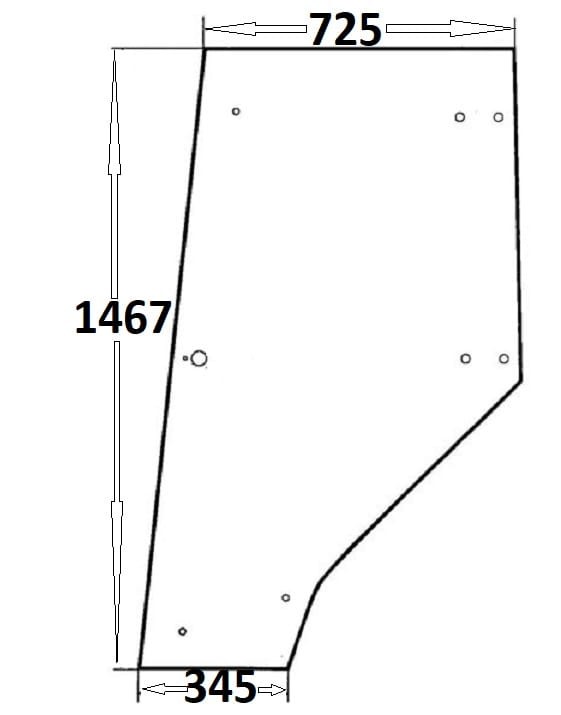 Szyba drzwi lewe, prawe do ciągnika Ursus (824)