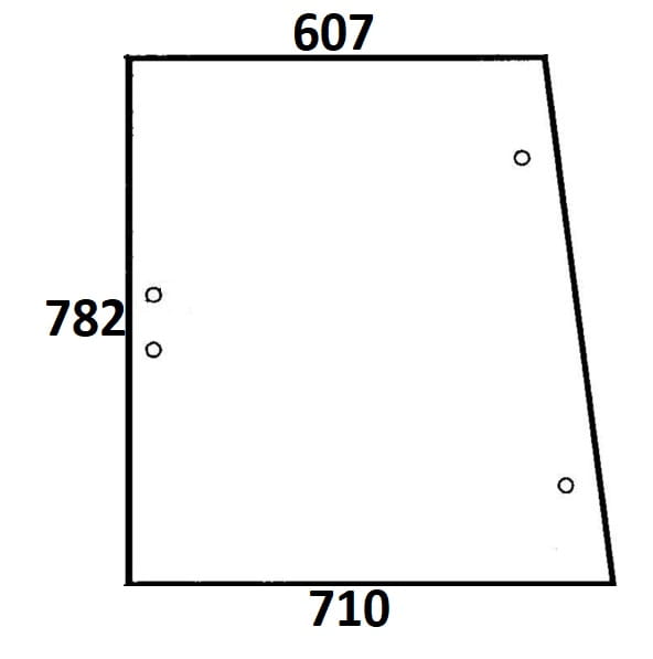 Szyba boczna lewa, prawa do ciągnika Ursus (822)