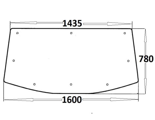 Szyba tylna do ciągnika Ursus (825)