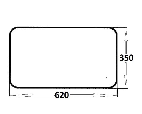 Szyba tylna dolna do ciągnika Ursus (826)