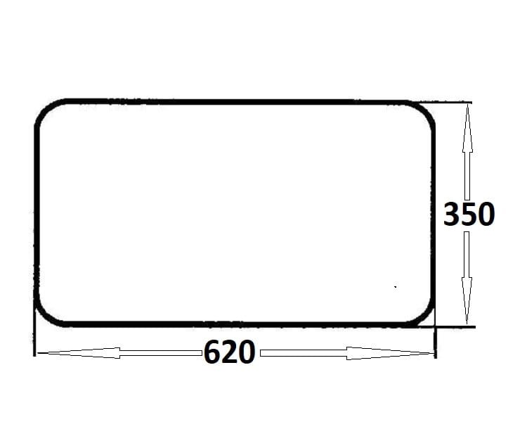 Szyba tylna dolna do ciągnika Ursus (826)