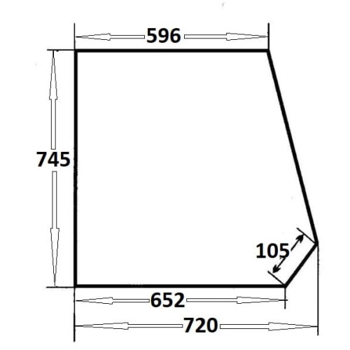 Szyba boczna lewa, prawa do ciągnika Ursus (588)