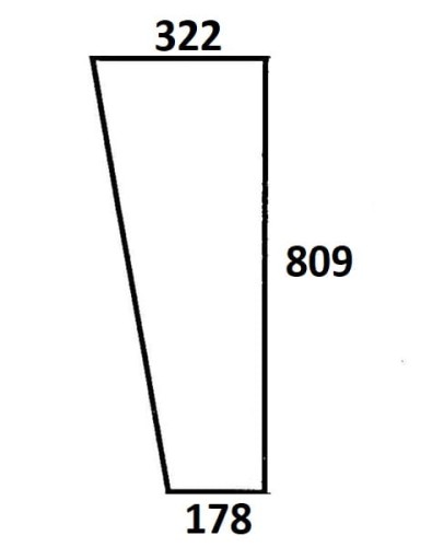 Szyba przednia dolna lewa, prawa do ciągnika Ursus (487)
