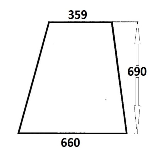 Szyba drzwi górna lewa, prawa do ciągnika Ursus (488)
