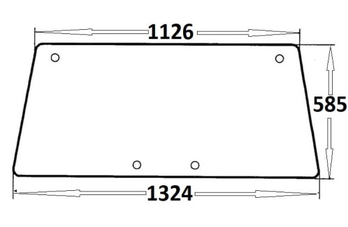 Szyba tylna do ciągnika Ursus (486)