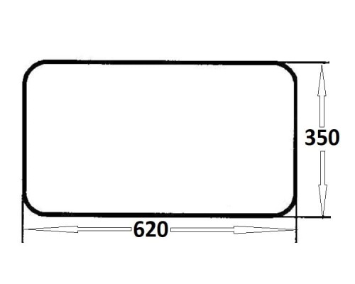 Szyba tylna dolna do ciągnika Ursus (490)