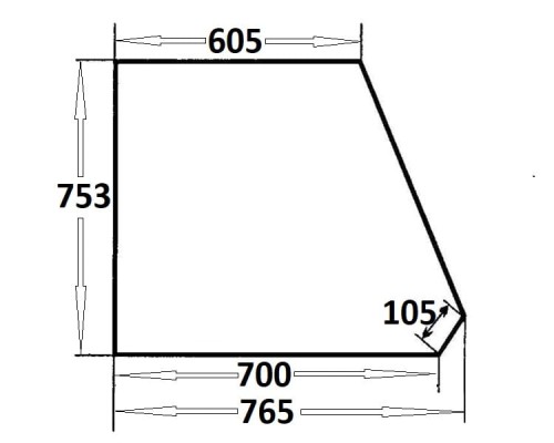 Szyba boczna lewa, prawa do ciągnika Ursus (705)