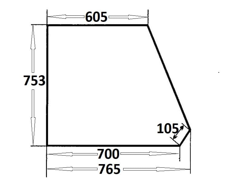 Szyba boczna lewa, prawa do ciągnika Ursus (705)