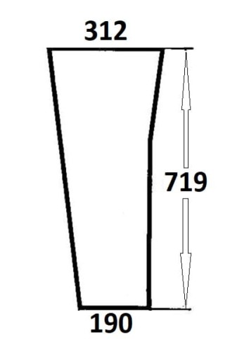 Szyba przednia dolna lewa, prawa do ciągnika Ursus (729)