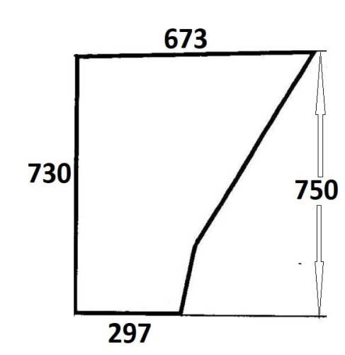 Szyba drzwi dolna lewa, prawa do ciągnika Ursus (735)