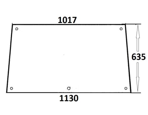 Szyba przednia do ciągnika Ursus (081)