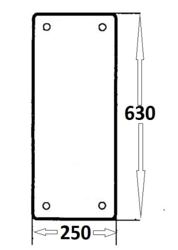 Szyba przednia dolna lewa prawa do ciągnika Ursus (078)