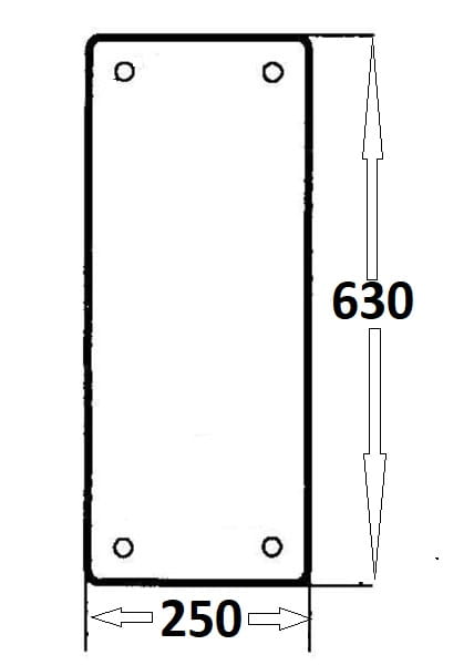 Szyba przednia dolna lewa prawa do ciągnika Ursus (078)