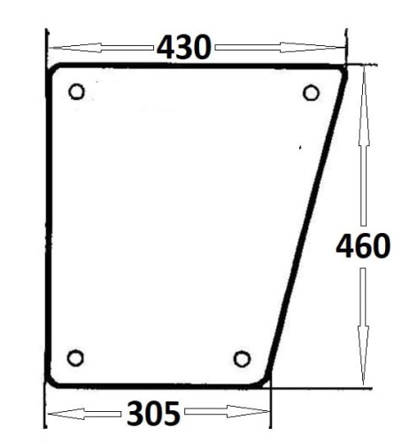 Szyba drzwi dolna lewa prawa do ciągnika Ursus (079)