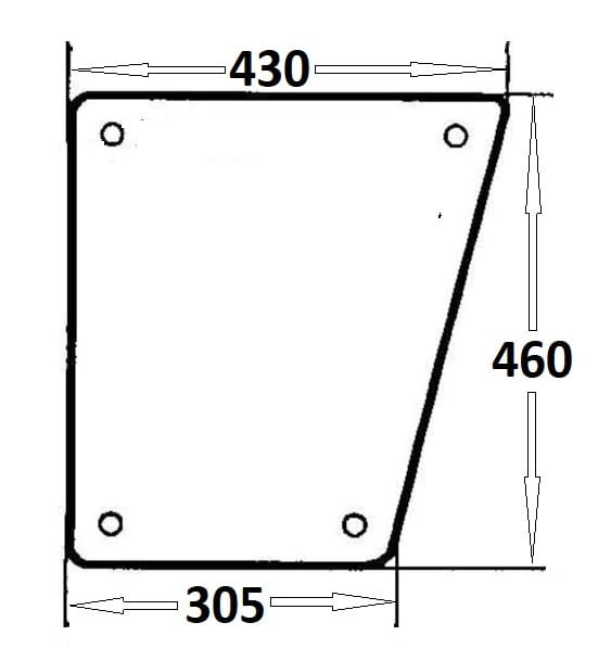 Szyba drzwi dolna lewa prawa do ciągnika Ursus (079)