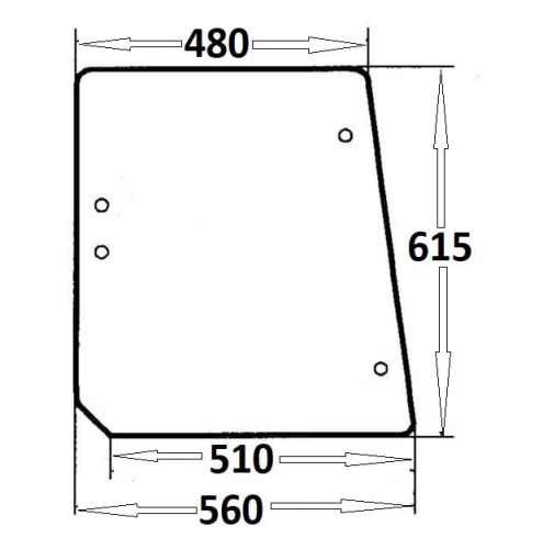Szyba boczna lewa, prawa do ciągnika Ursus (077)