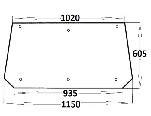 Szyba tylna do ciągnika Ursus (082)