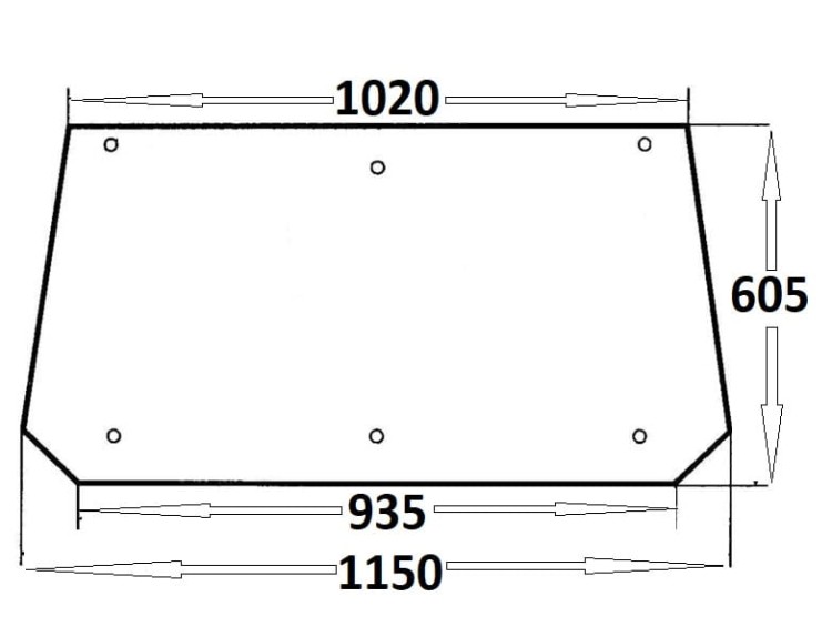 Szyba tylna do ciągnika Ursus (082)
