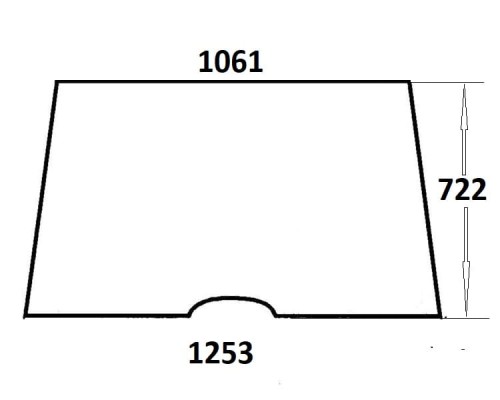 Szyba przednia do ciągnika Ursus (736)