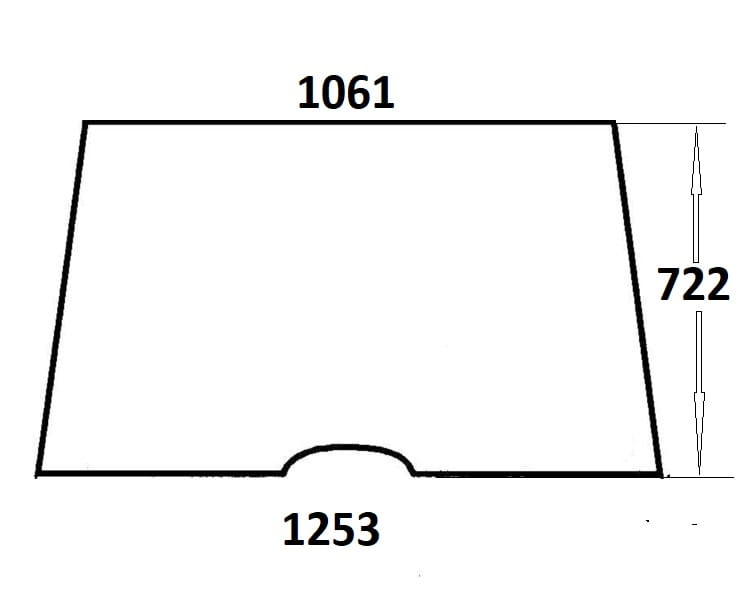 Szyba przednia do ciągnika Ursus (736)
