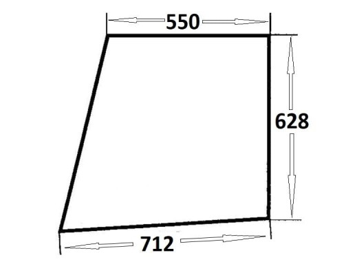 Szyba drzwi górna lewa, prawa do ciągnika Ursus (741)