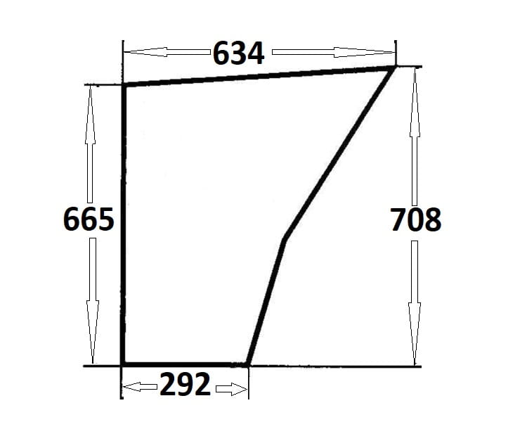 Szyba drzwi dolna lewa, prawa do ciągnika Ursus (742)