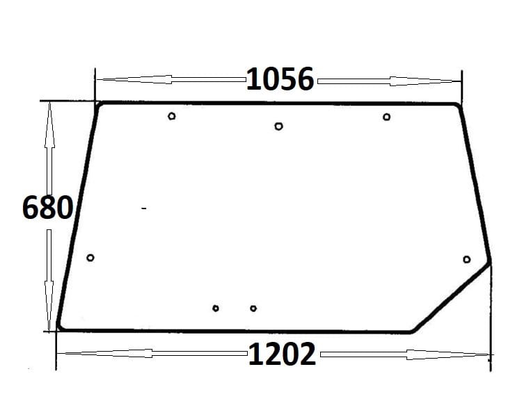 Szyba tylna do ciągnika Ursus (739)