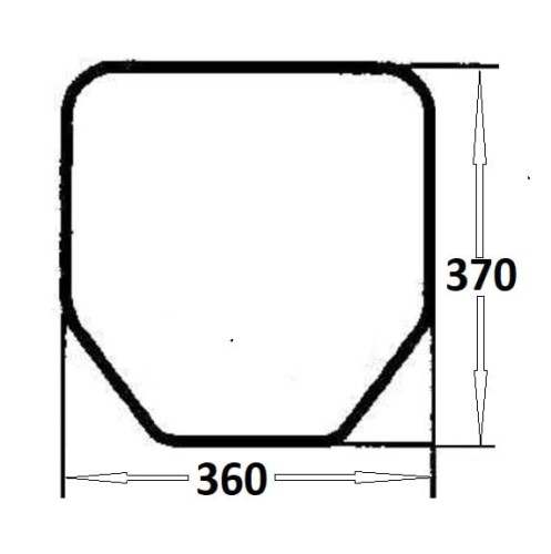 Szyba tylna dolna do ciągnika Ursus (740)