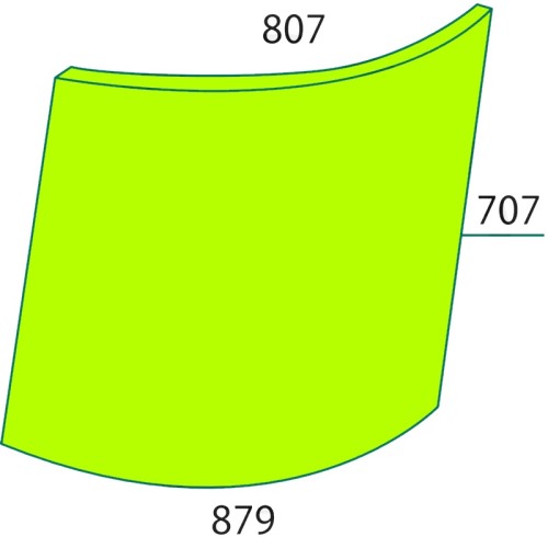 szyba przednia górna do ciągnika John Deere R50753, L30621