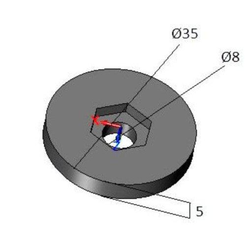 Podkładka plastikowa 35x5