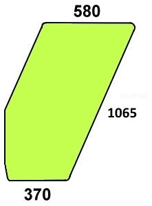 Szyba drzwi lewe do ciągnika Fiat - 5117682