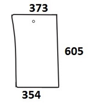 Szyba przednia dolna lewa do ciągnika Fiat  5158494