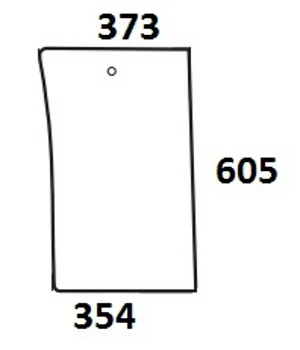 Szyba przednia dolna lewa do ciągnika Fiat  5158494