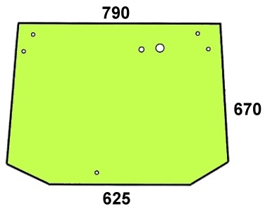 Szyba tylna do ciągnika Fendt - 205812051010