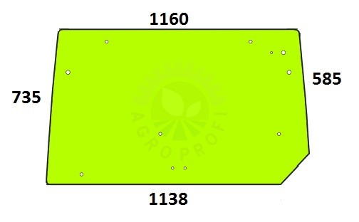 Szyba tylna do ciągnika Renault, Claas Cergos, Ergos 6005014311