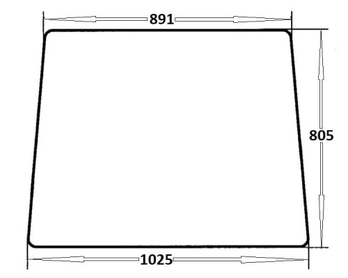 Szyba przednia do ciągnika Władymirec T-25 A2 (159)