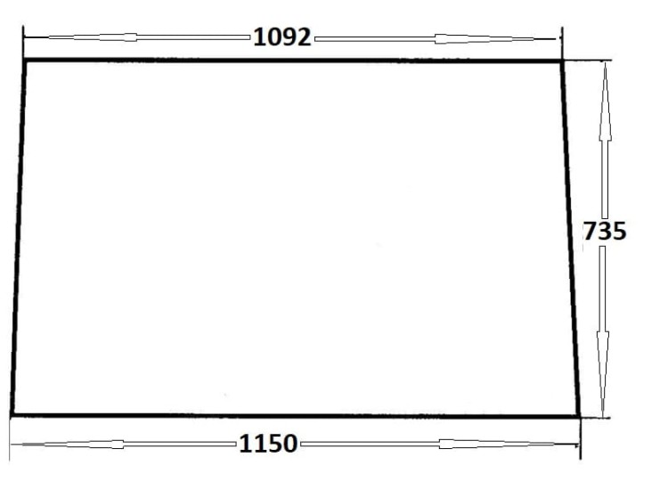 Szyba przednia do ciągnika Zetor 10368107 (593)