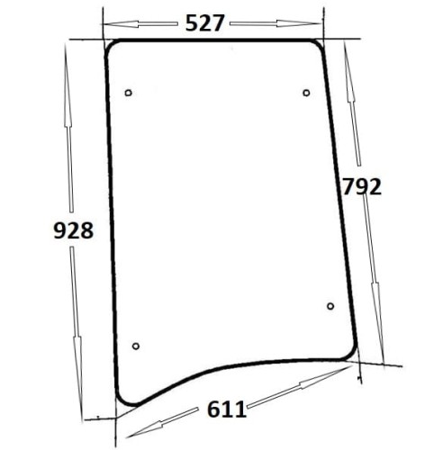 Szyba boczna lewa, prawa do ciągnika Zetor 10368113 (597)