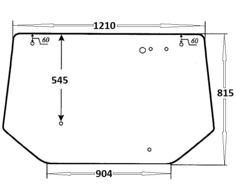 Szyba tylna do ciągnika Zetor 10368441 (595)