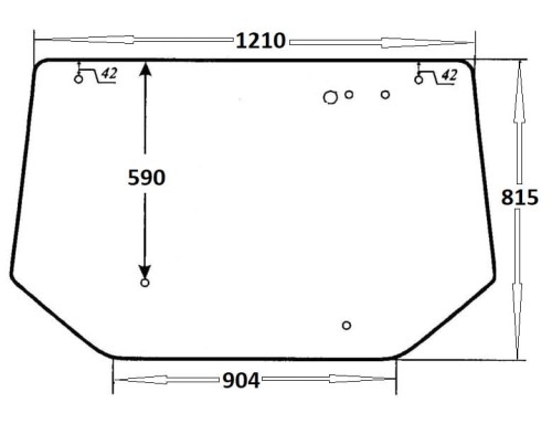 Szyba tylna do ciągnika Zetor (595a)
