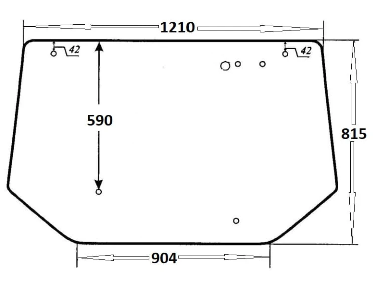 Szyba tylna do ciągnika Zetor (595a)